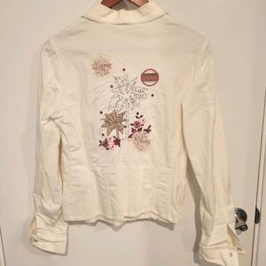 Women's white jeans jacket